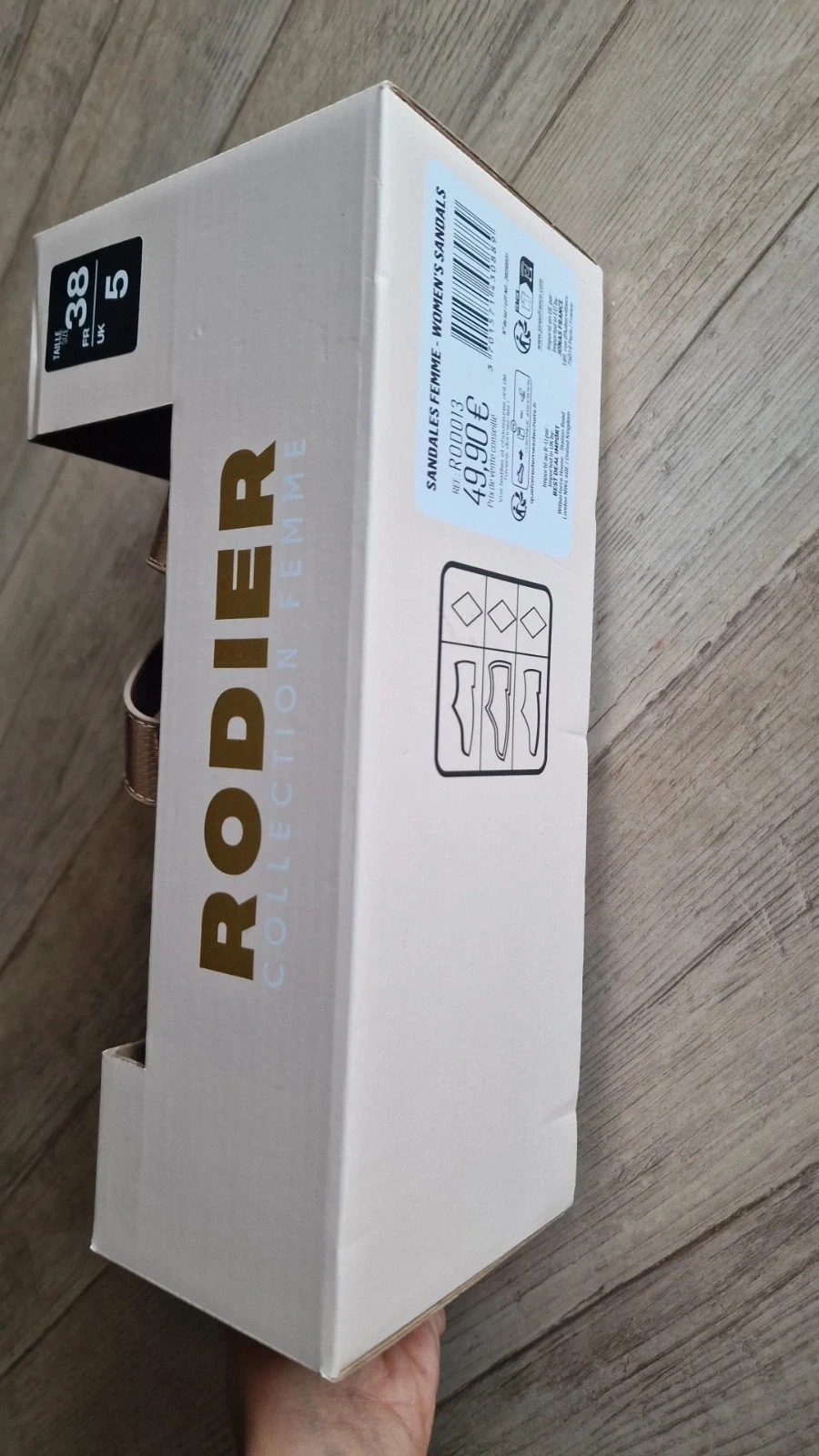 Stunning Rodier Paris sandals in rose gold. – photo 13